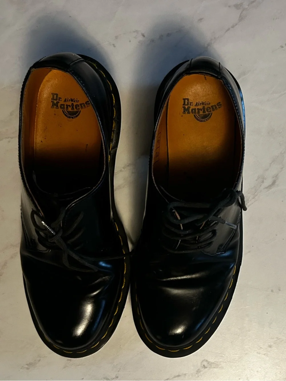 Black leather Dr. Martens 1461 platform shoes in US 8 #platform #drmartens